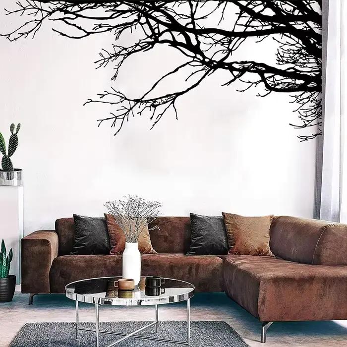 Grand autocollant mural de branche d'arbre pour la décoration intérieure