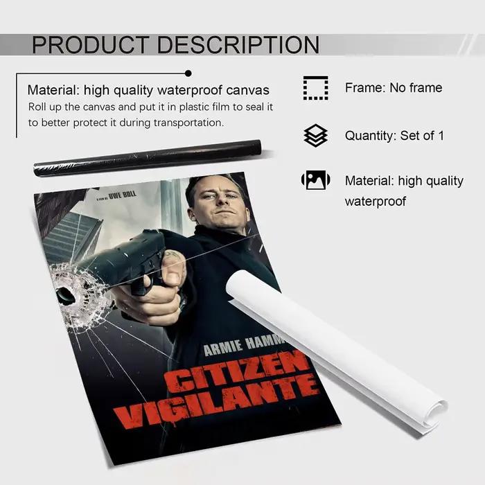 Affiche de film C-Citizen Vigilante, impression artistique murale, convient pour le salon, la chambre à coucher, le bar, la salle de séjour, décoration de la maison, cadeau