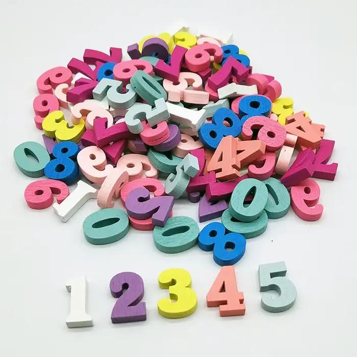 Alphabet mixte en bois, lettres de décoration pour la maison, chiffres DIY