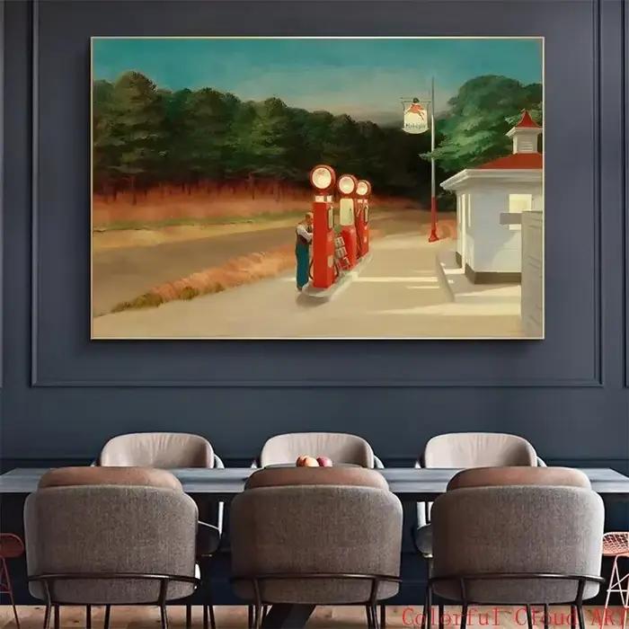 Affiche Edward Hopper, images modulaires de personnes au soleil