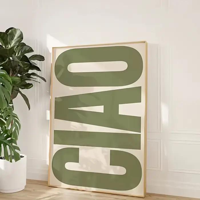Chic Ciao – toile d'art mural rétro vert