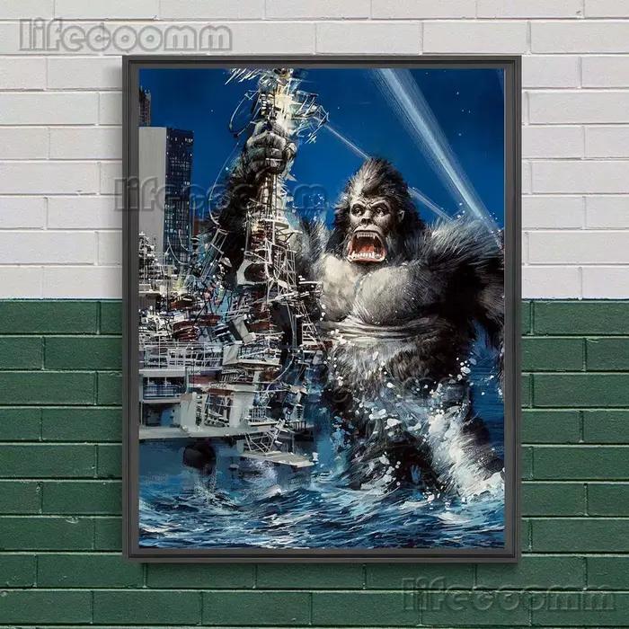 Toile d'art mural le monstre gorille qui revital la ville