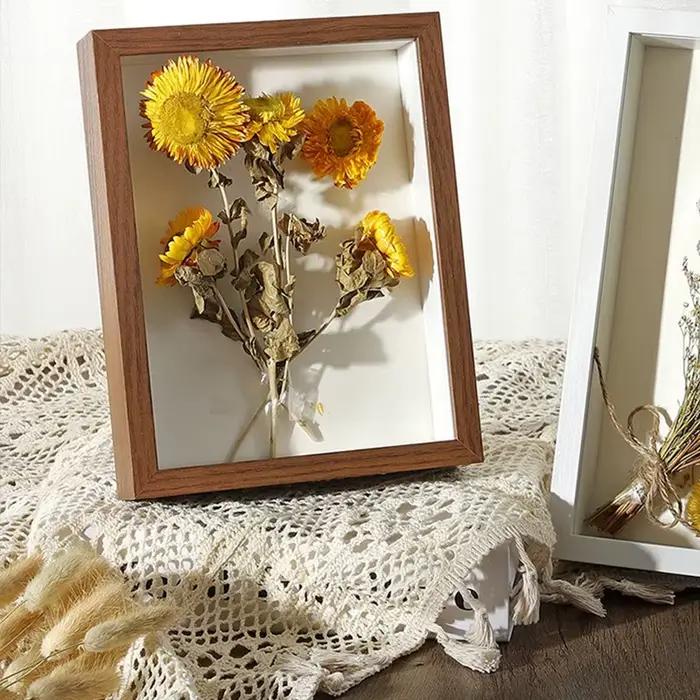 Cadre photo en bois Shadow Box profondeur 3 cm pour l'affichage d'œuvres tridimensionnelles