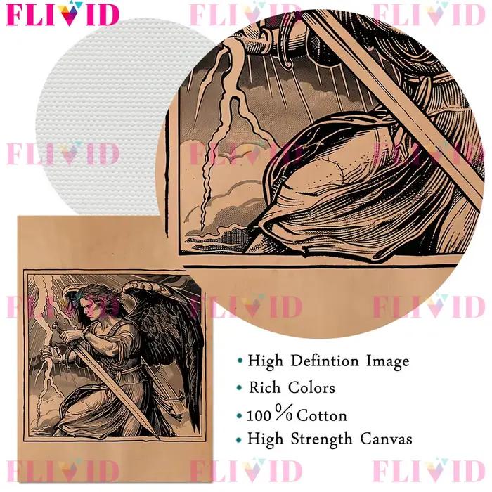 Lucifer The Fallen Angel Antique Satanic Art Poster and Print