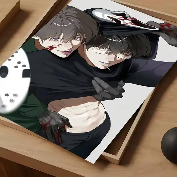 Affiche de garçon l-perte dans le nuage