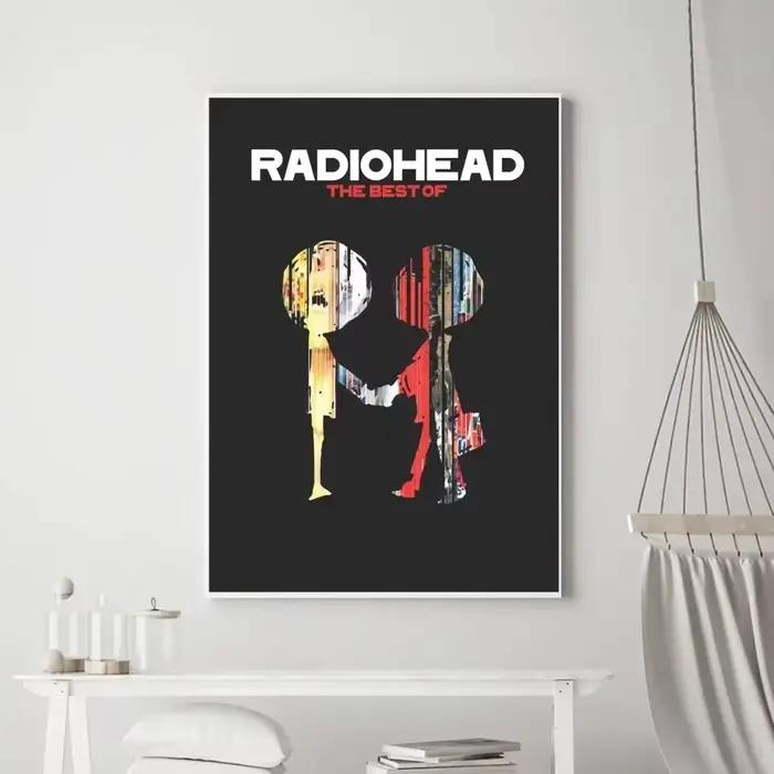 Affiche vintage de groupe de rock Radiohead
