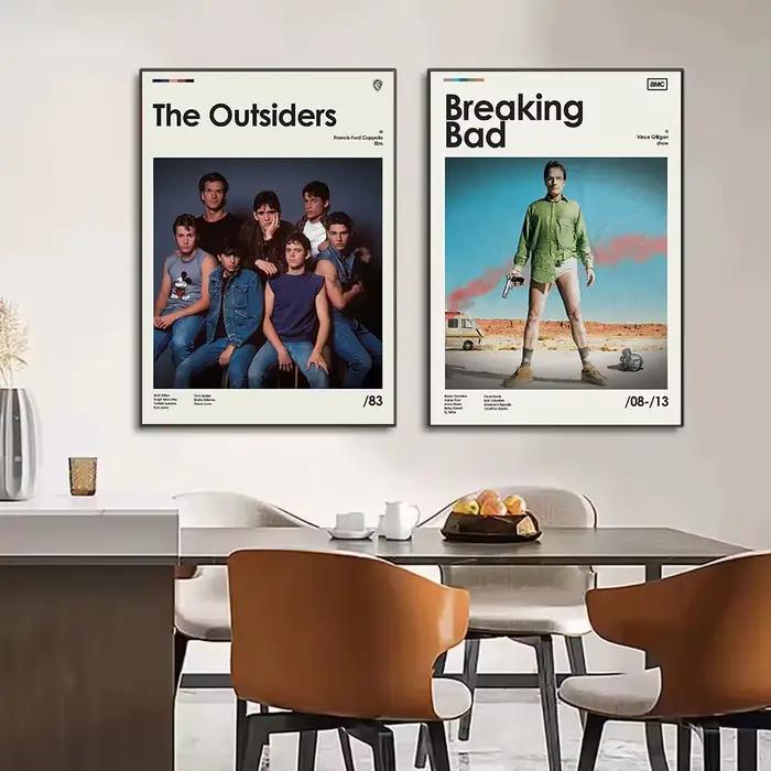 Affiche minimaliste classique de films et séries télévisées