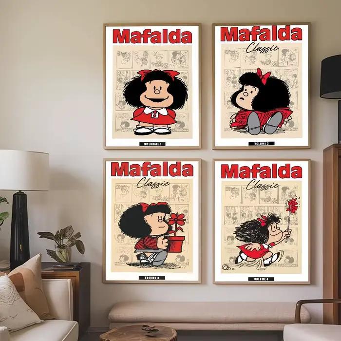 Affiches autocollantes mignonnes de dessin animé M-MafaldaS