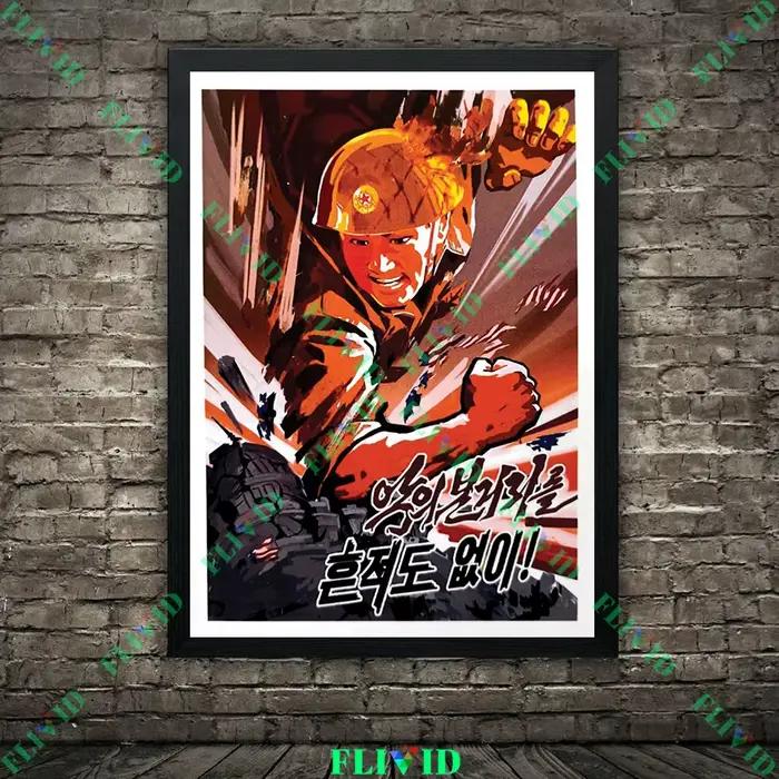 Affiches de propagande Vintage corée du nord guerre froide