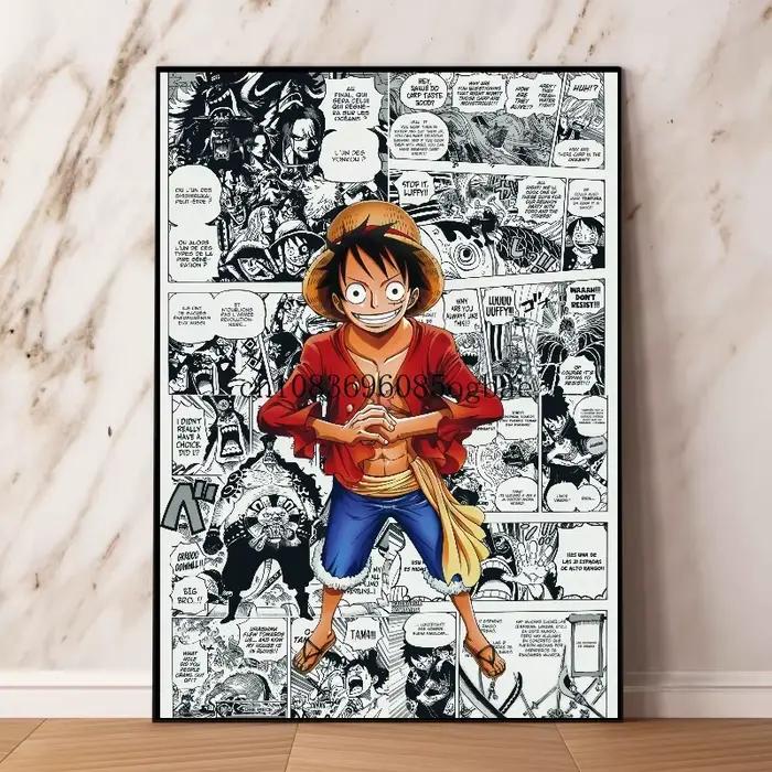 Affiche une pièce, peinture sur toile, singe D. Luffy, décoration de maison, sans cadre, Anime, Art mural, décoration de maison, image, cadeau pour enfants