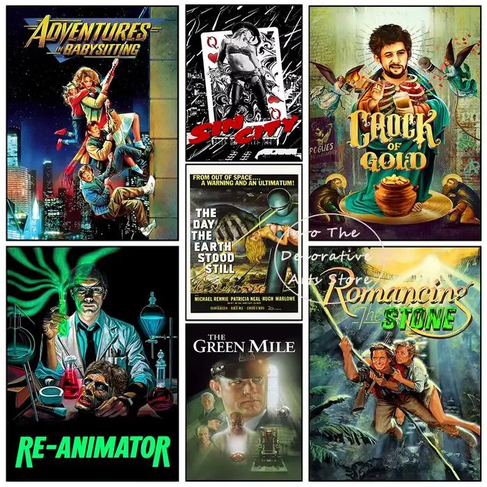 Affiches rétro de film d'action classique