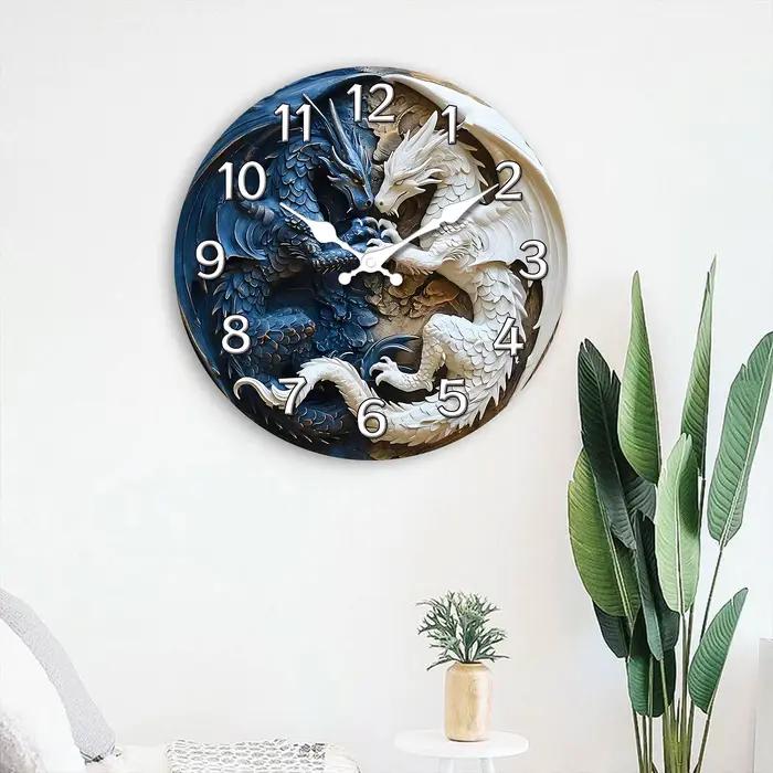 Horloge murale en bois à quartz silencieuse