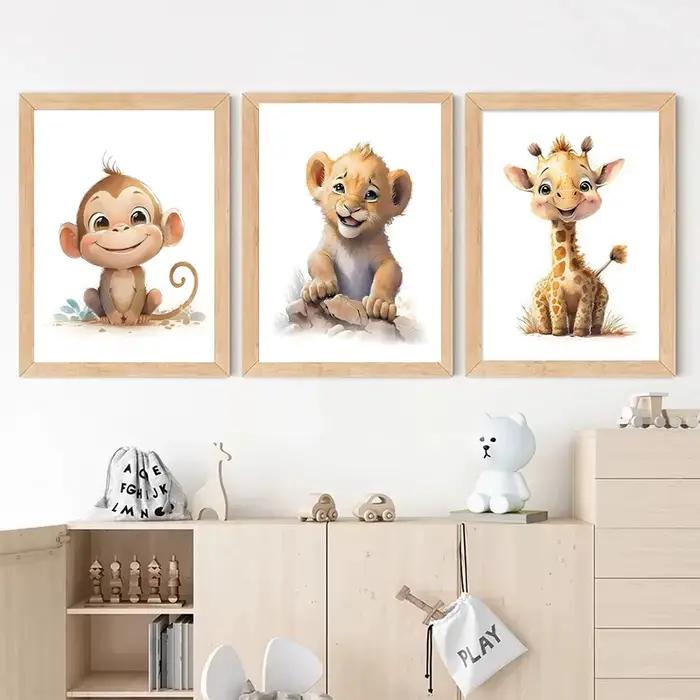 Affiche d'animaux de la Jungle de dessin animé