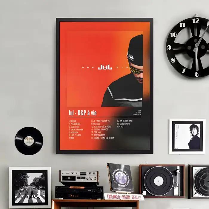 Autocollants d'affiche d'album J-JuL