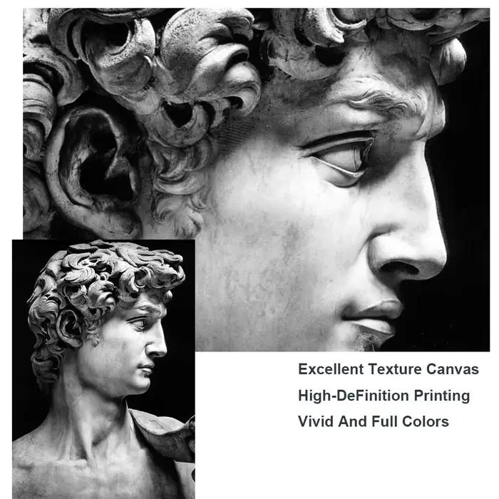 Peintures sur toile de Sculpture de David sur le mur