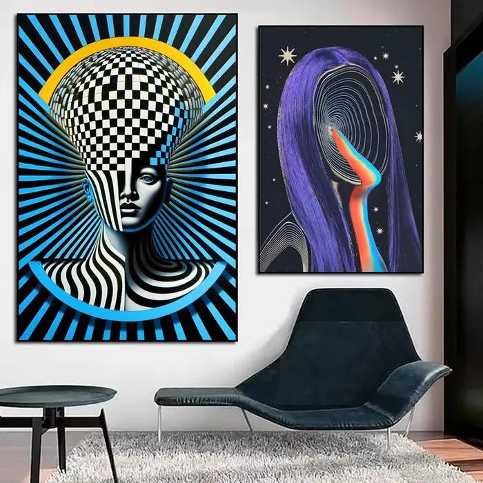Affiche d'art futuriste abstrait