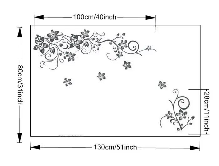 Chaud bricolage belle mur Art décalcomanie décoration mode romantique fleur Stickers muraux décor à la maison 3D papier peint Mural affiche