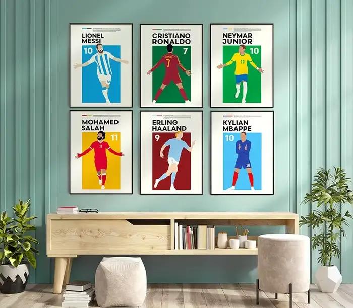 Affiche de célébrité de football mondial pour les amateurs de sport