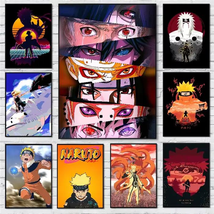 Peinture sur toile de personnage d'anime japonais Naruto
