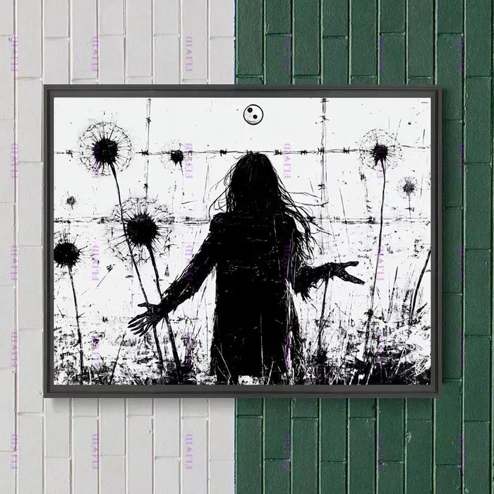 Peinture sur toile d'anime gothique sombre