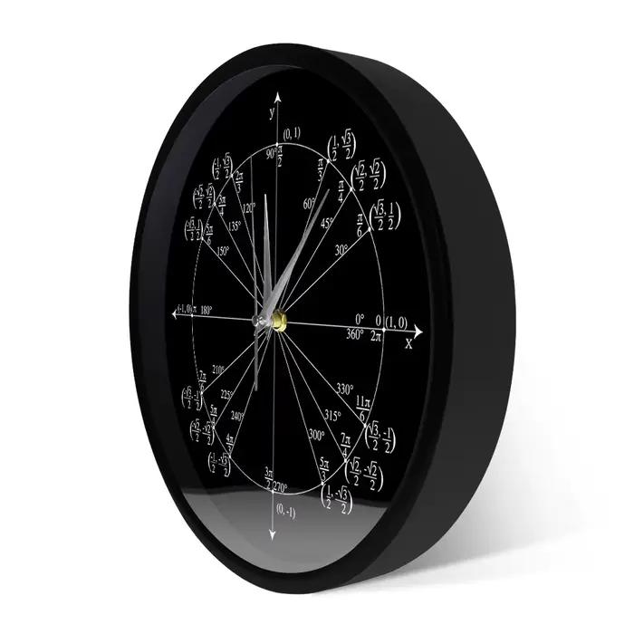 Horloge Murale Trigonométrie Pré-calcul Irritation Décor de Salle, Unité Cercle Enseignant de Mathématiques, Géométrie Radian Labeled Angles Valeurs