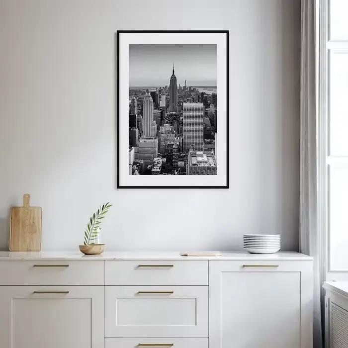 Affiche Photo de ville de New York noir et blanc