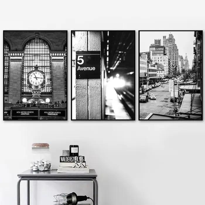 Tableau de New York en noir et blanc
