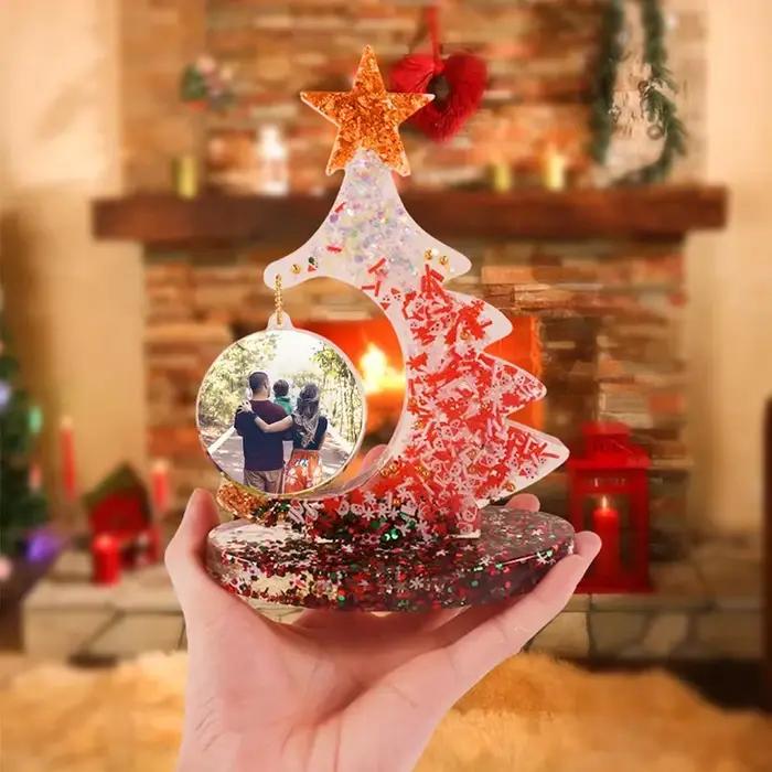 Moule de cadre photo en silicone pour arbre de Noël