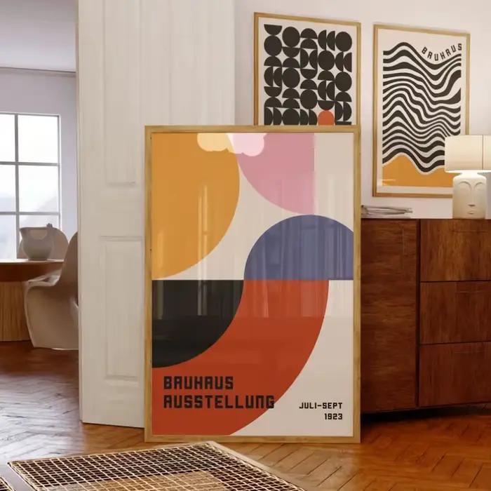 Affiche Bauhaus moderne du milieu du siècle