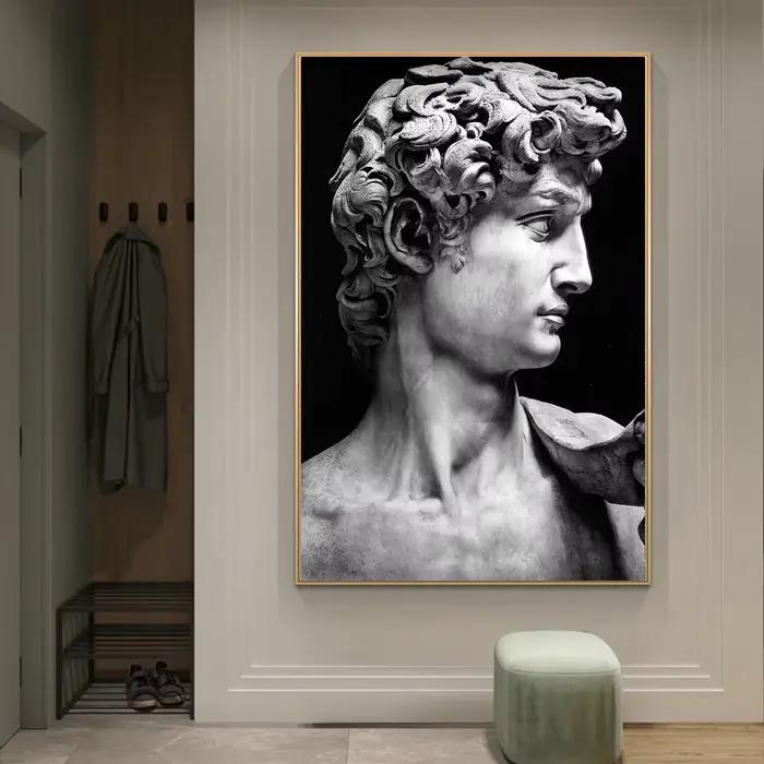 Peintures sur toile de Sculpture de David sur le mur