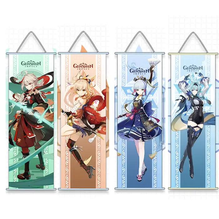 Genshin Impact Scroll Canvas Wall Conface Painting