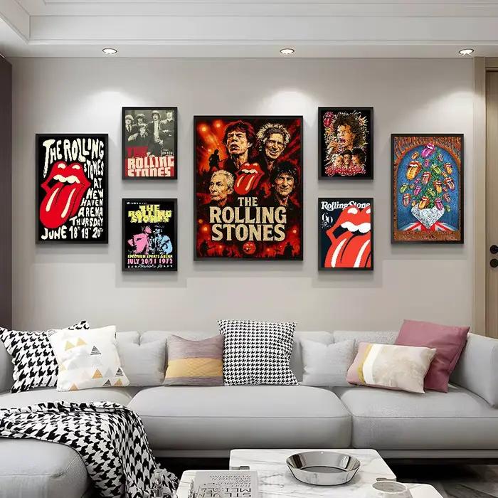Affiche autocollante DIY du groupe de rock The Rolling Stones