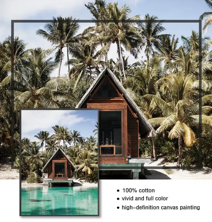 Affiche sur toile de plage tropicale