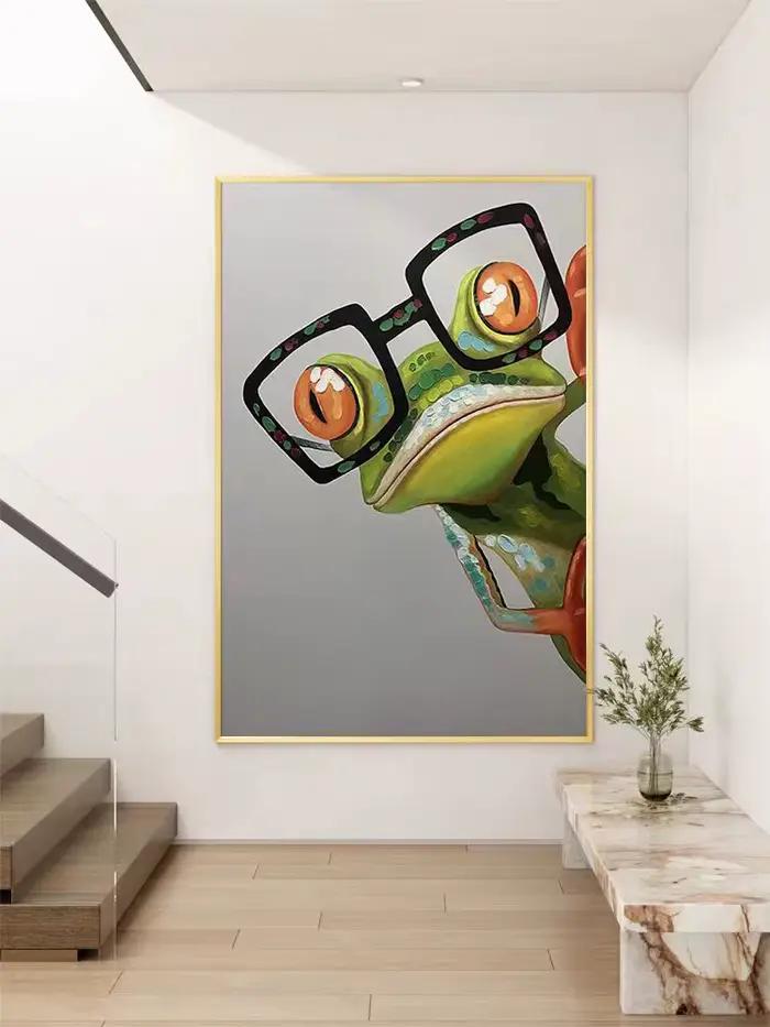 Peinture à l'huile sur toile peinte à la main
