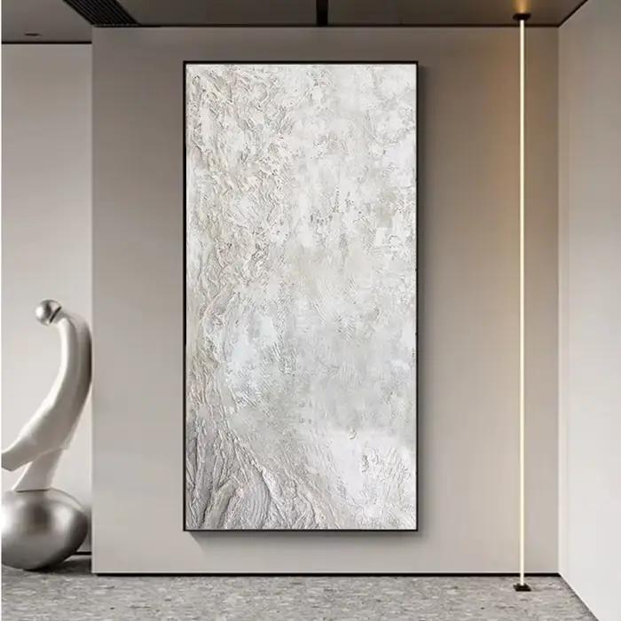 Peinture murale abstraite texturée minimaliste