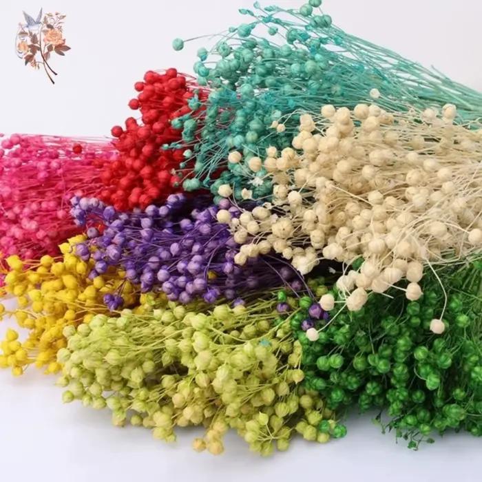 Fleurs séchées naturelles, Bouquets d'herbe en lin, vraies plantes conservées pour la décoration de la maison, matériel de bricolage, décoration de mariage, résine époxy