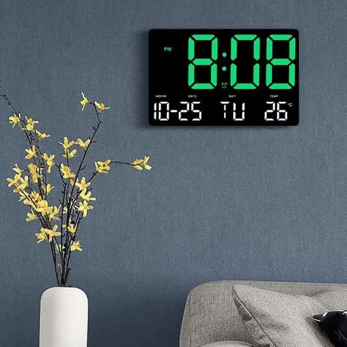 Horloge murale numérique à LED avec grand écran