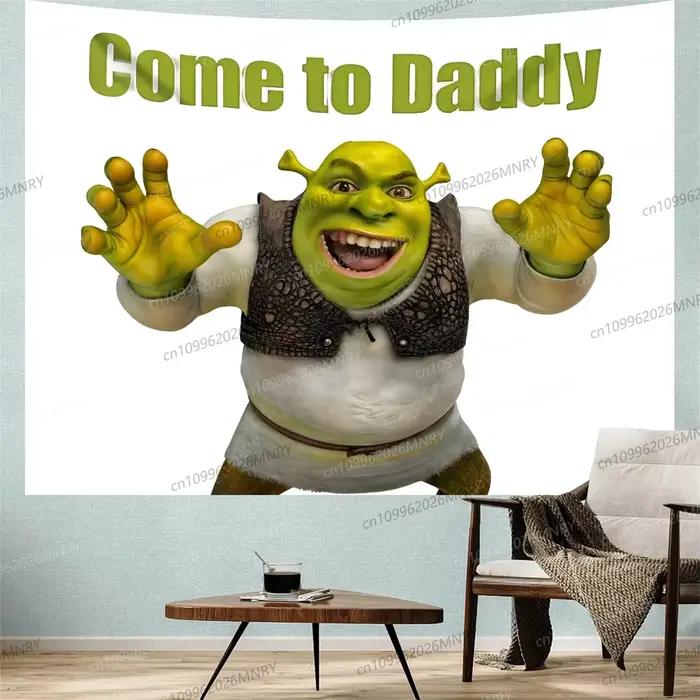 Tapisserie « Sort de ma boue » Shrek rose