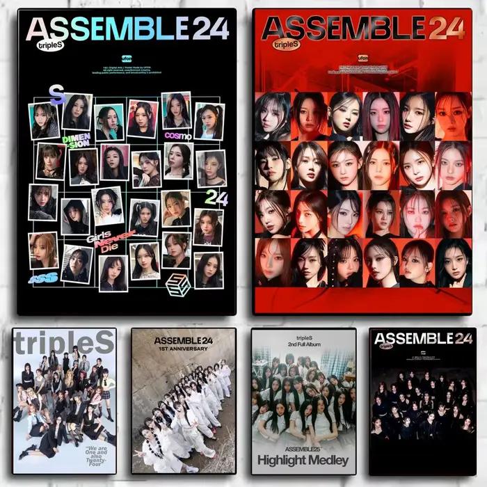 Poster Kpop futuriste Band T-TripleS ASSEMBLE24