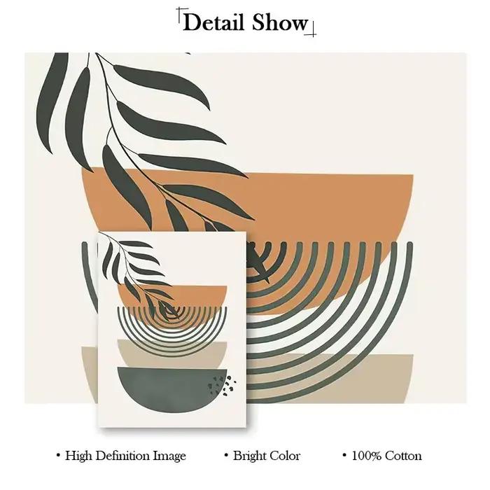 Peinture d'interconnexion d'art mural abstrait scandinave