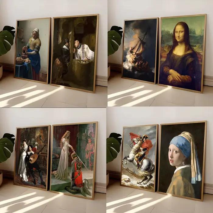 Portrait de Mona Lisa Napoléon traversant les Alpes