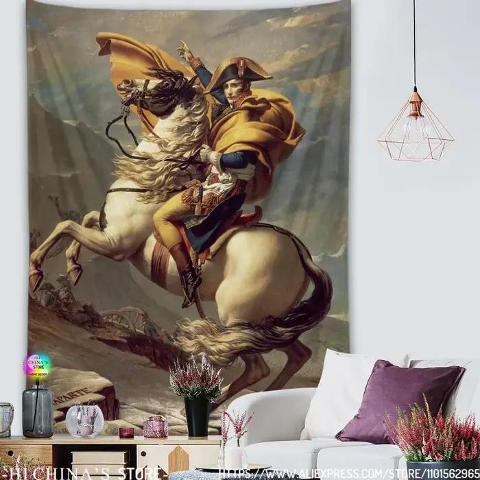 HD Napoléon peinture à l'huile tapisserie bohème esthétique tenture murale français célèbre
