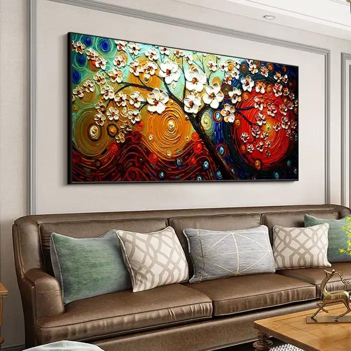 Peinture à l'huile de fleurs