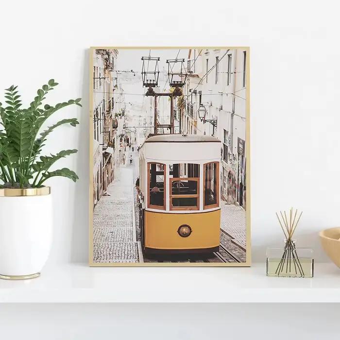 Affiche de paysage de voyage européen du Portugal