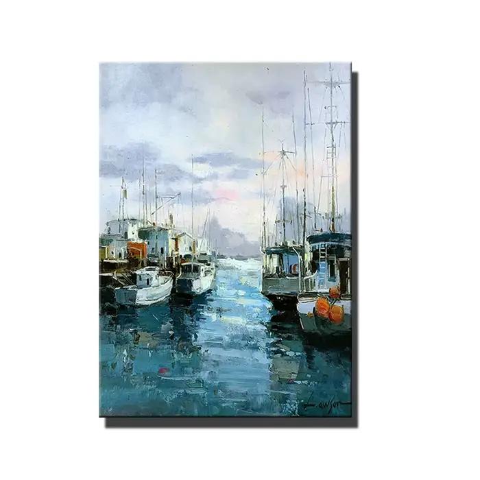 Grande peinture sur toile de paysage marin