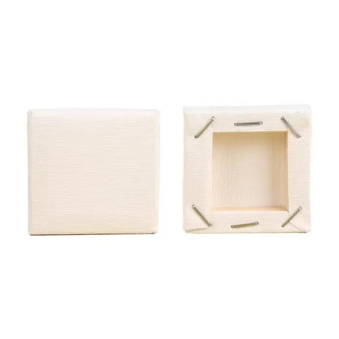 5 mini tableaux blancs en toile pour la peinture