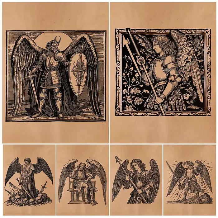 Lucifer The Fallen Angel Antique Satanic Art Poster and Print