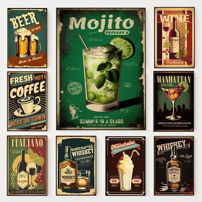 Affiche de Cocktail Rétro à Clicks