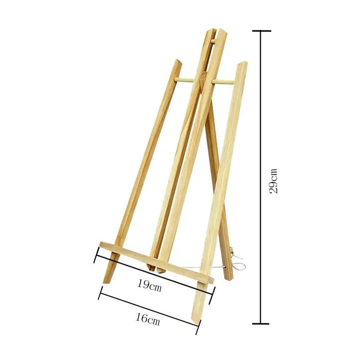 Chevalet de peinture pratique en bois naturel
