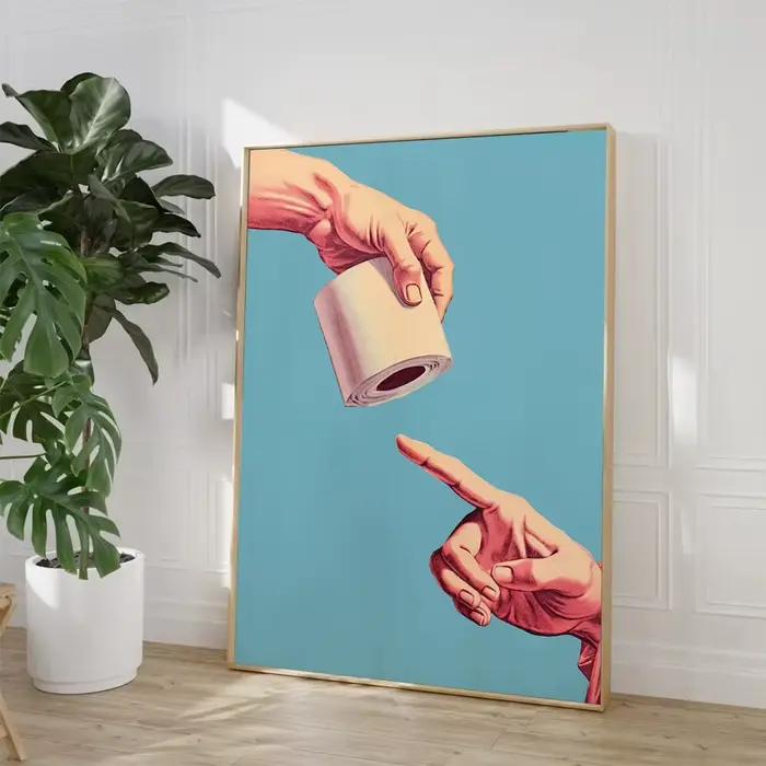 Affiches sans cadre 'Are You Pooping' pour salle de bain